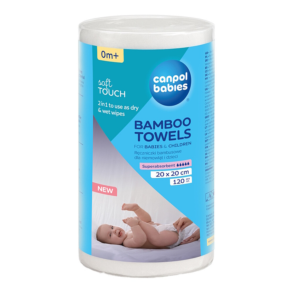 CANPOL BABIES Jednorazové bambusové utierky 120 kusov