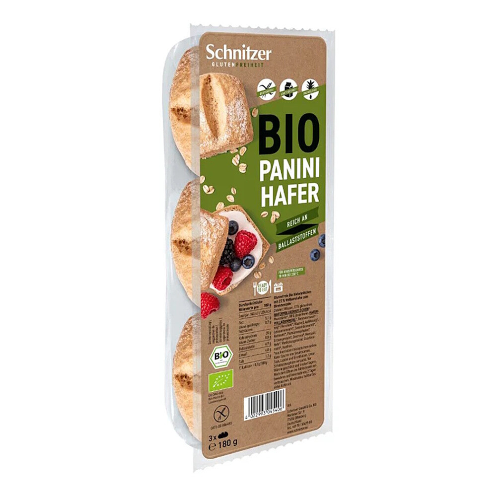 SCHNITZER Panini ovsené bezlepkové 180 g BIO