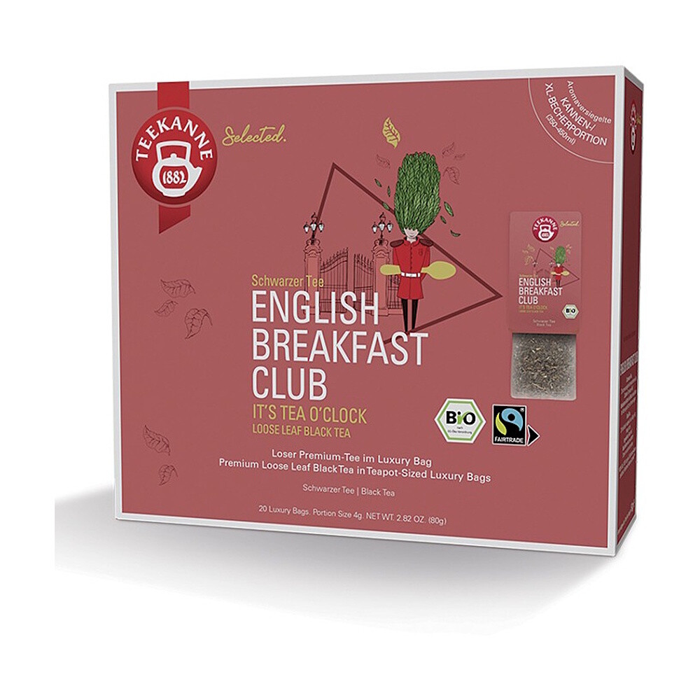 TEEKANNE Luxury bag English breakfast club čierny BIO čaj 4 x 20 sáčkov