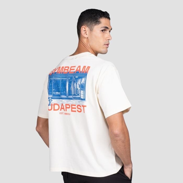 GymBeam Tričko Budapest Cream  S