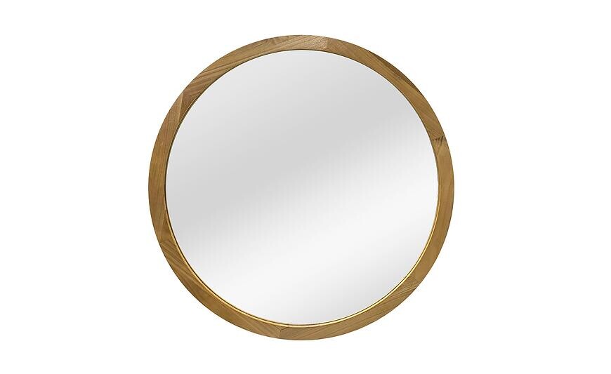 Okrúhle dekoratívne zrkadlo Vigo FI80cm prírodné