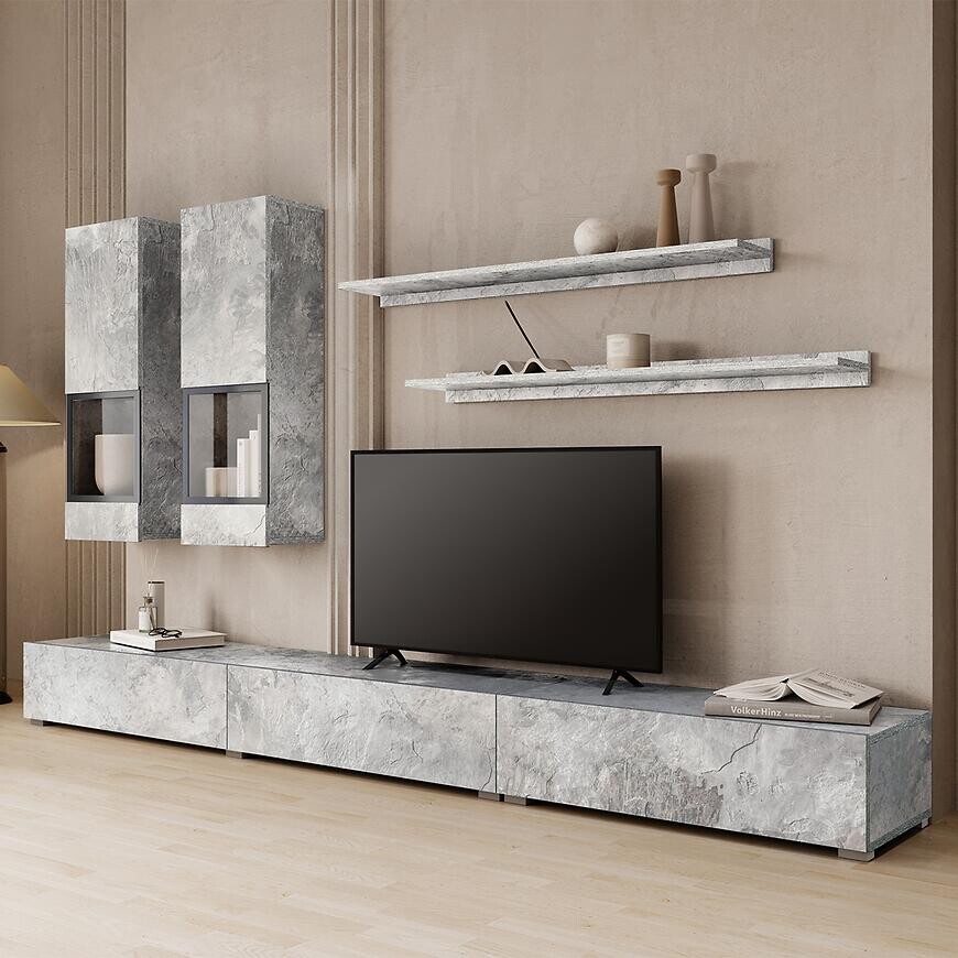 Obývacia stena Baros 10 Svetlý betón