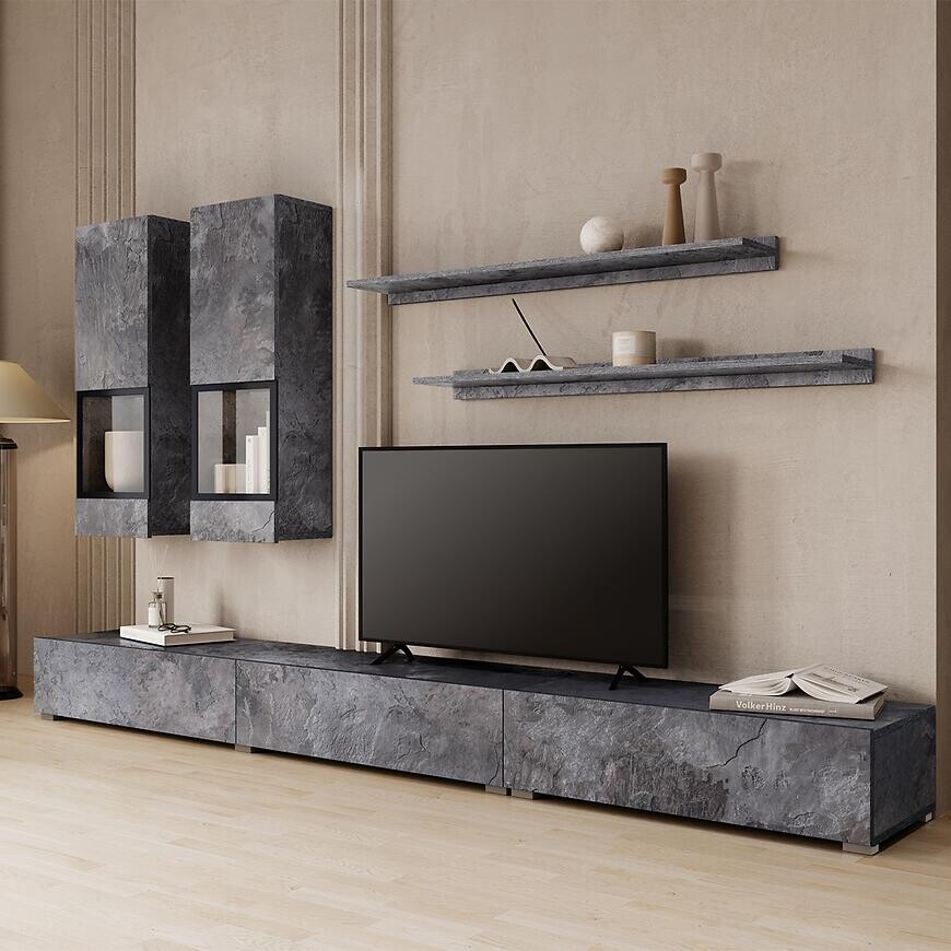 Obývacia stena Baros 10 Tmavý betón