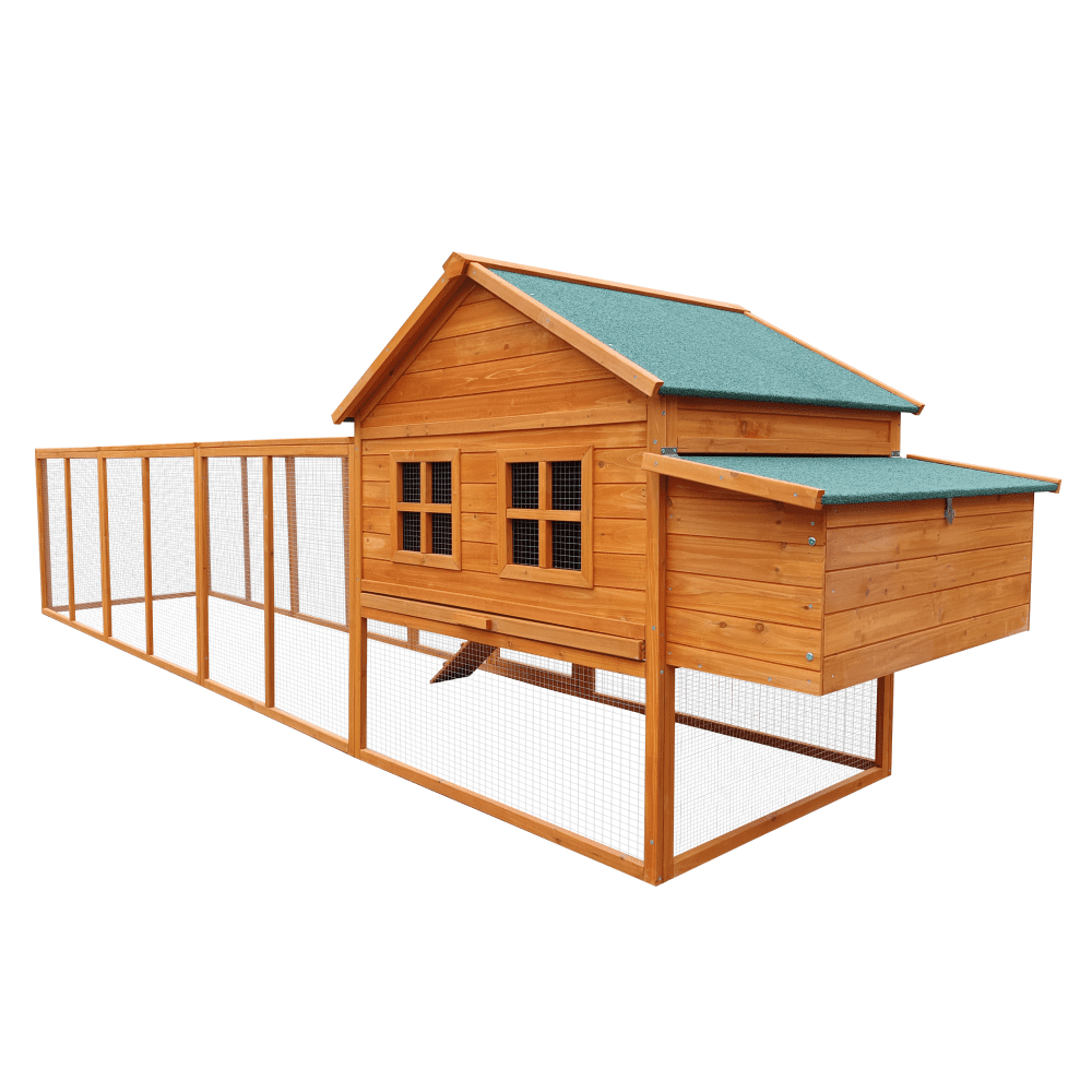 Kurník pre sliepky, hnedá/zelená, jedľa, pozinkovaná oceľ, DANTEL