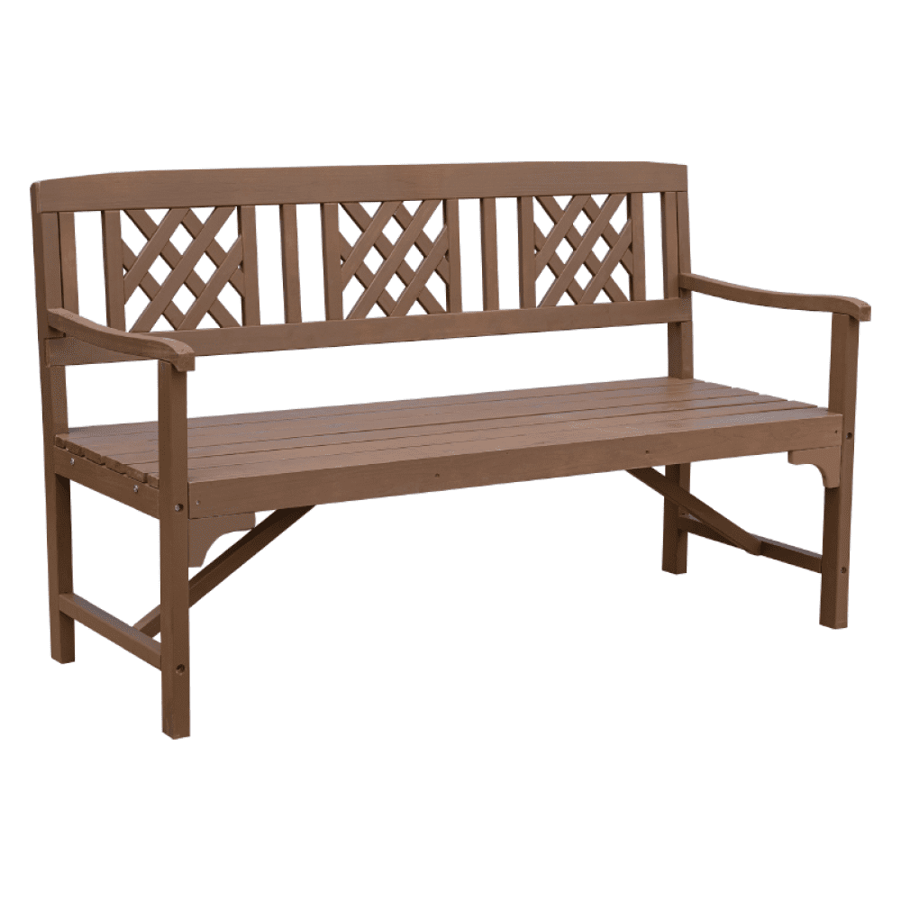 Drevená záhradná lavička, hnedá, ENELA