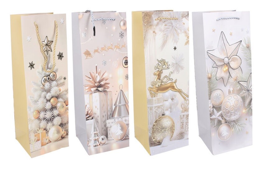 Darčeková taška vianočná 12x9x35cm
