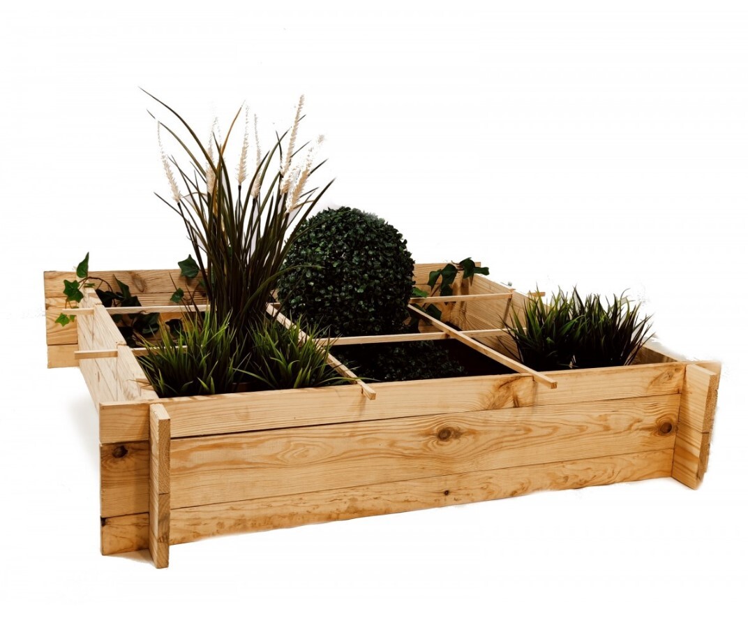 DREVENÝ záhon ZP05 100x100 borovica