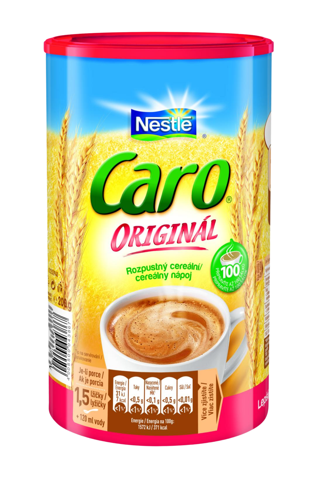 NESTLÉ CARO rozpustný cereálny nápoj ORIGINAL 200 g
