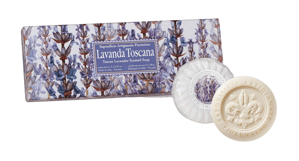 SAF FIORENTINO Tuhé mydlo, Toskánska levanduľa 3 x 125 g