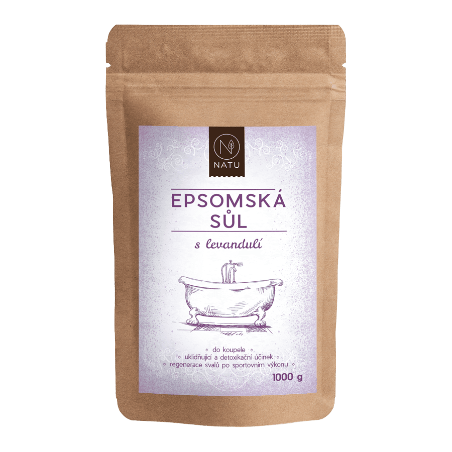 NATU Epsomská soľ s levanduľou 1000 g