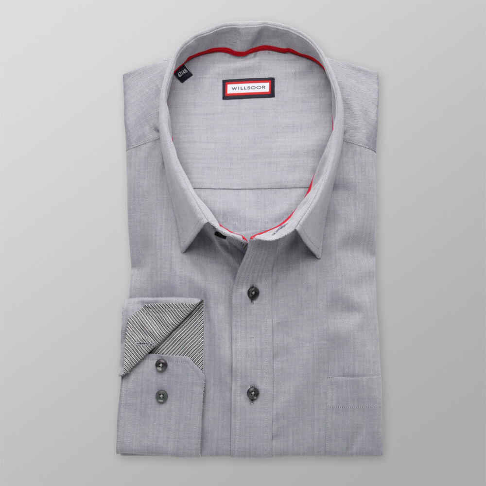 Pánska klasická košeľa (výška 176-182) 8246 v šedé farbe sa 