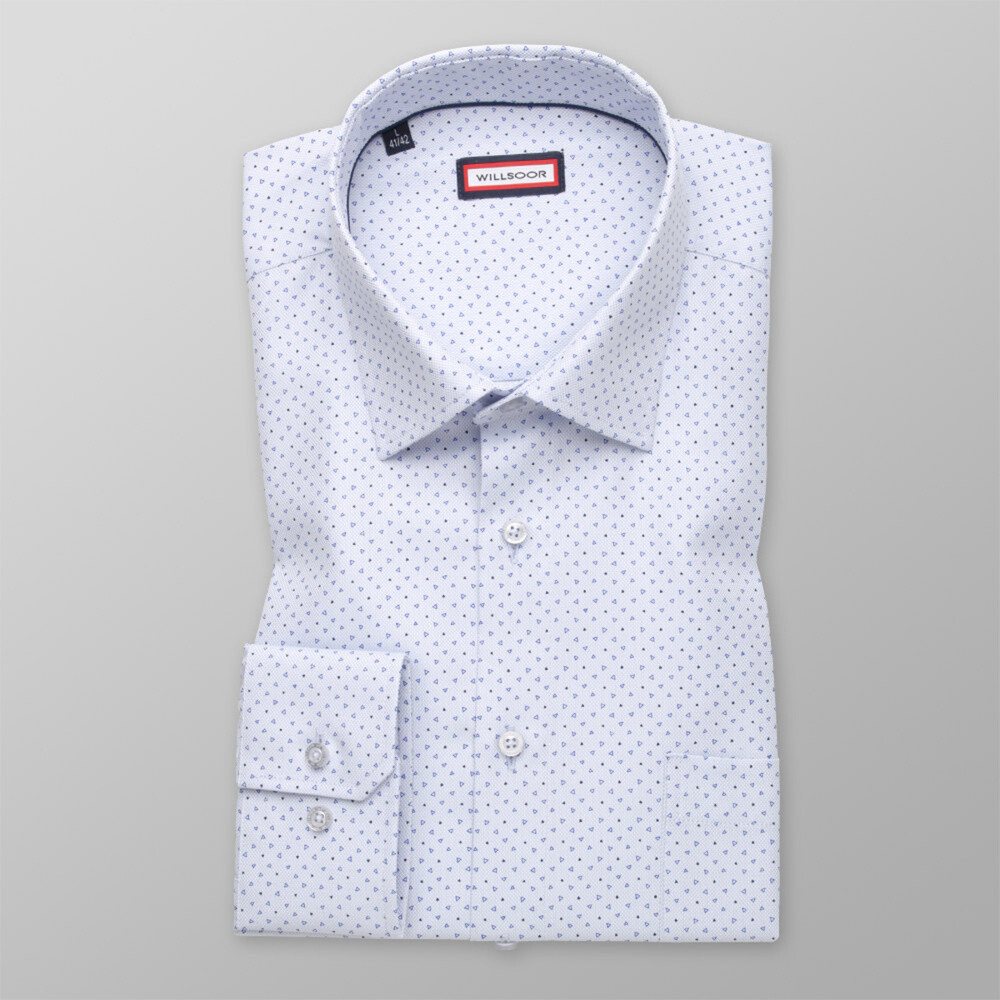 Košeľa klasická s jemným geometrickým vzorom (výška 176 - 182) 10997