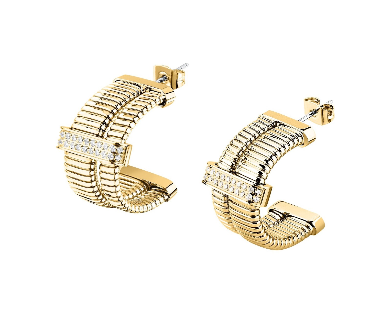 Morellato Moderné pozlátené náušnice s kryštálmi Onda SAZP09
