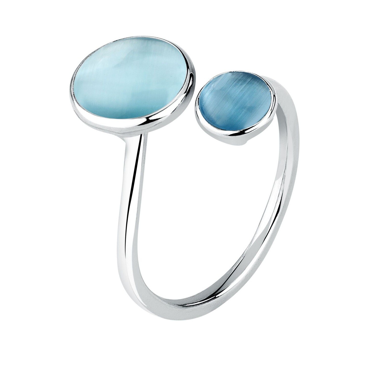 Morellato Strieborný otvorený prsteň s mačacím okom Venezia SAZM120 54 mm