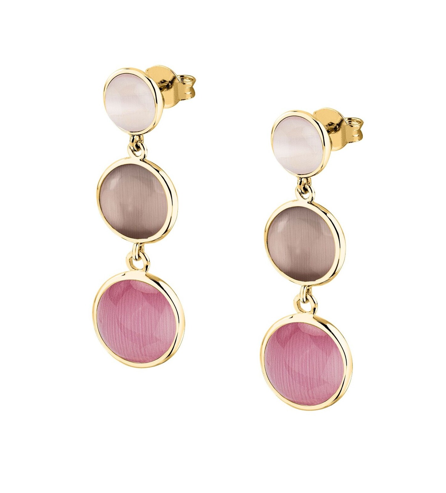 Morellato Pozlátené visiace náušnice s mačacím okom Venezia SAZM18