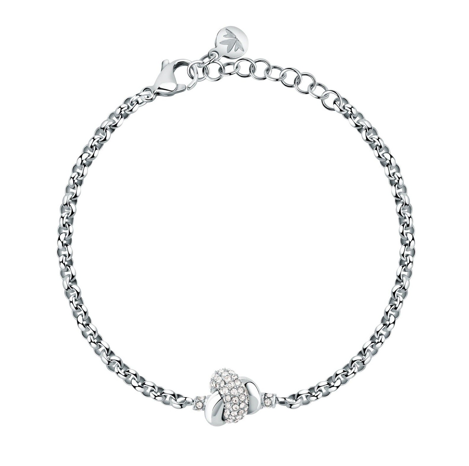 Morellato Elegantný oceľový náramok Uzol s kryštálmi Legame SAZO11