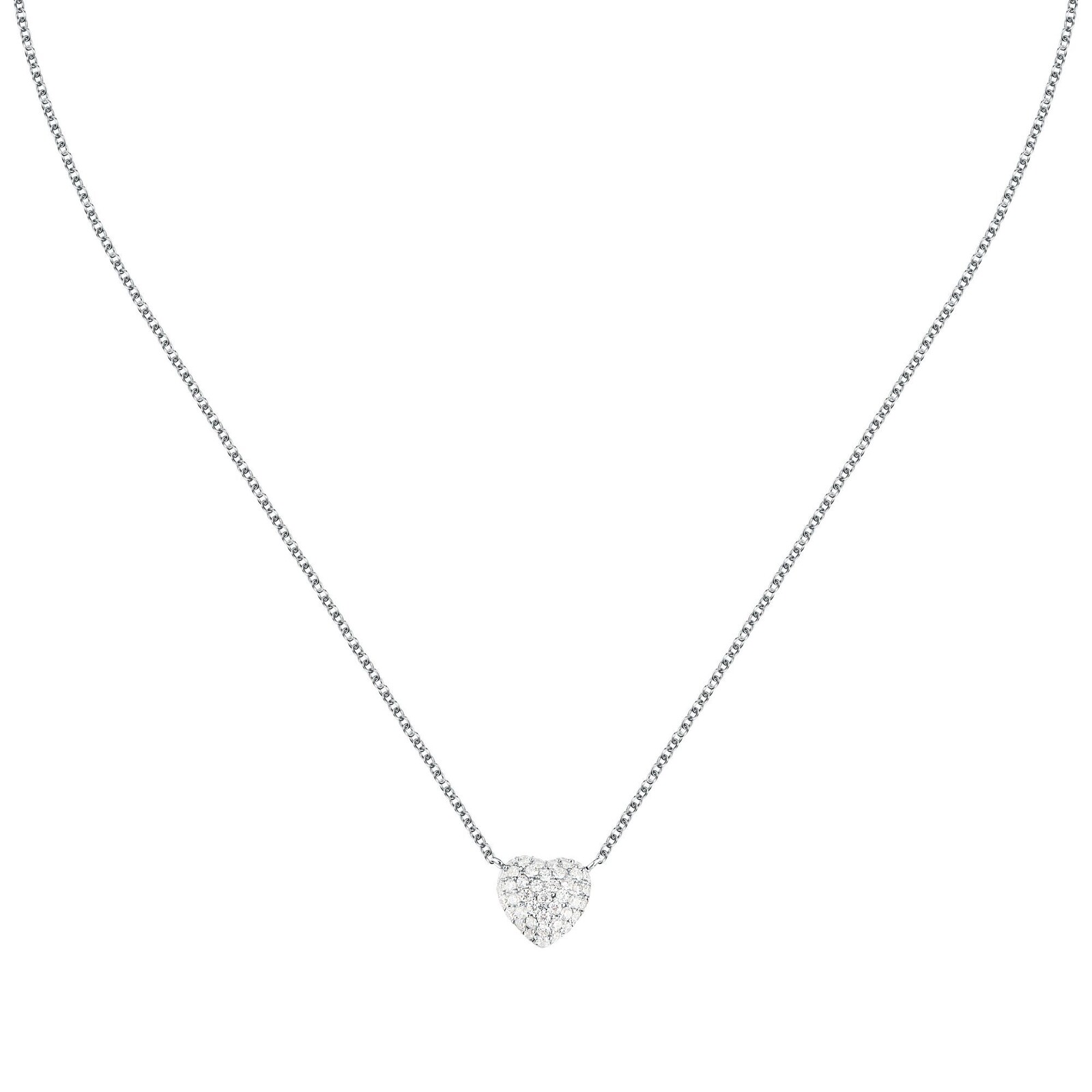 Morellato Nežný strieborný náhrdelník Srdce so zirkónmi Nobile SAZK02