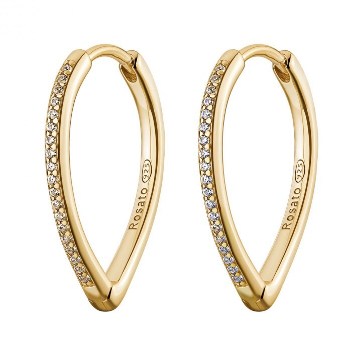 Rosato Očarujúce pozlátené náušnice s čírymi zirkónmi Sofia RZSO28