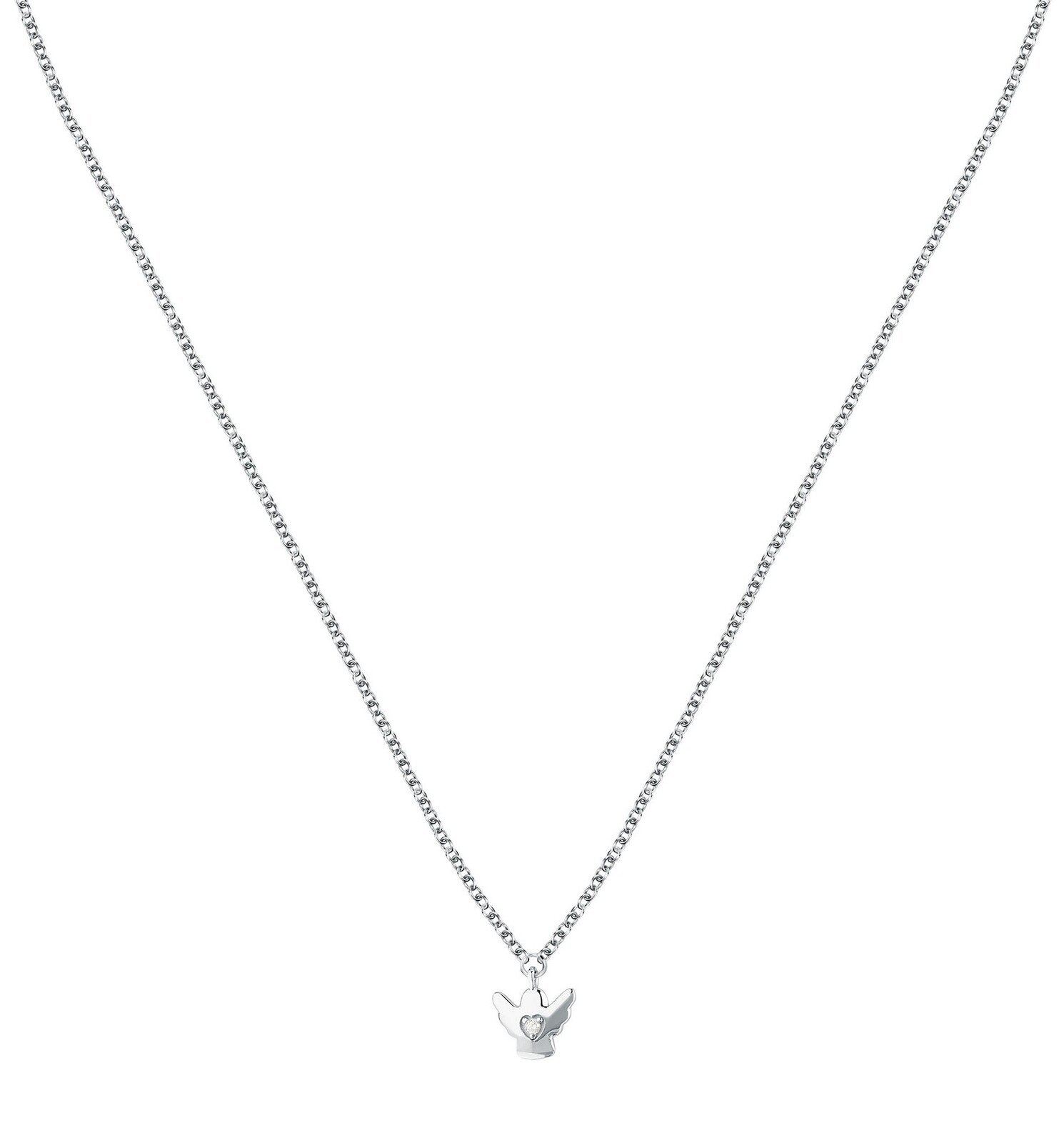 Morellato Strieborný náhrdelník Anjelik so zirkónom Dono SAZL02