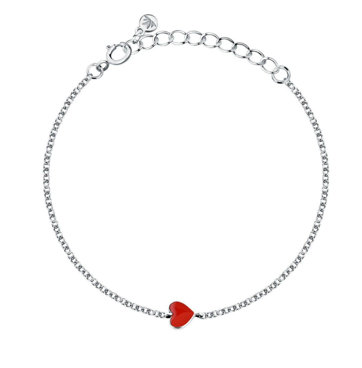 Morellato Detský strieborný náramok Červené srdiečko Dono SAZL09