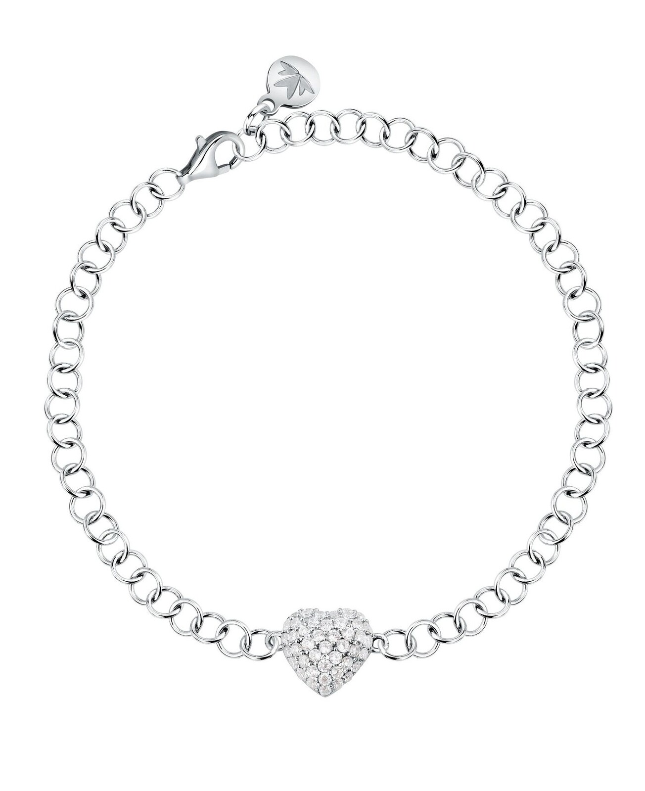 Morellato Strieborný náramok Srdiečko s kubickými zirkónmi Nobile SAZK05