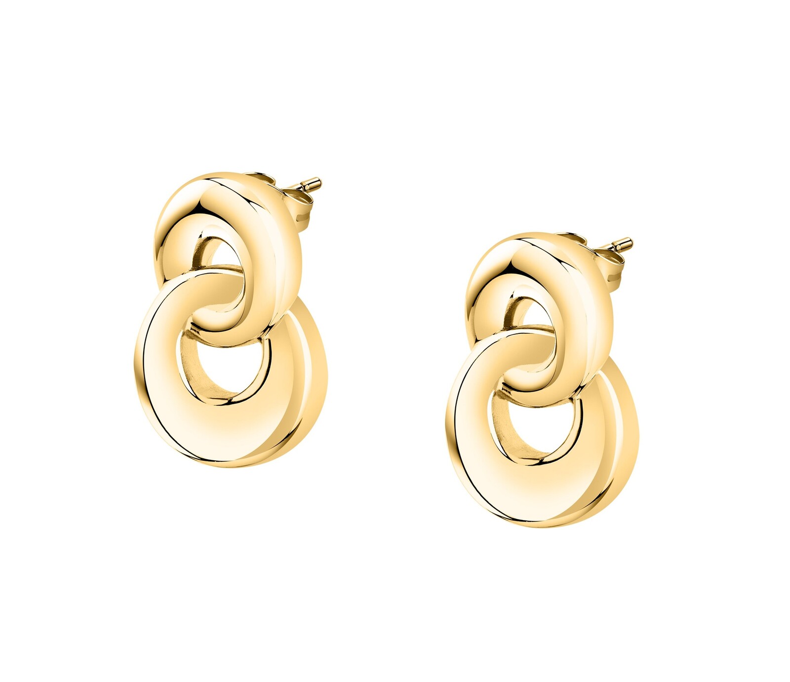 Trussardi Štýlové pozlátené náušnice T-Bold TJBJV04