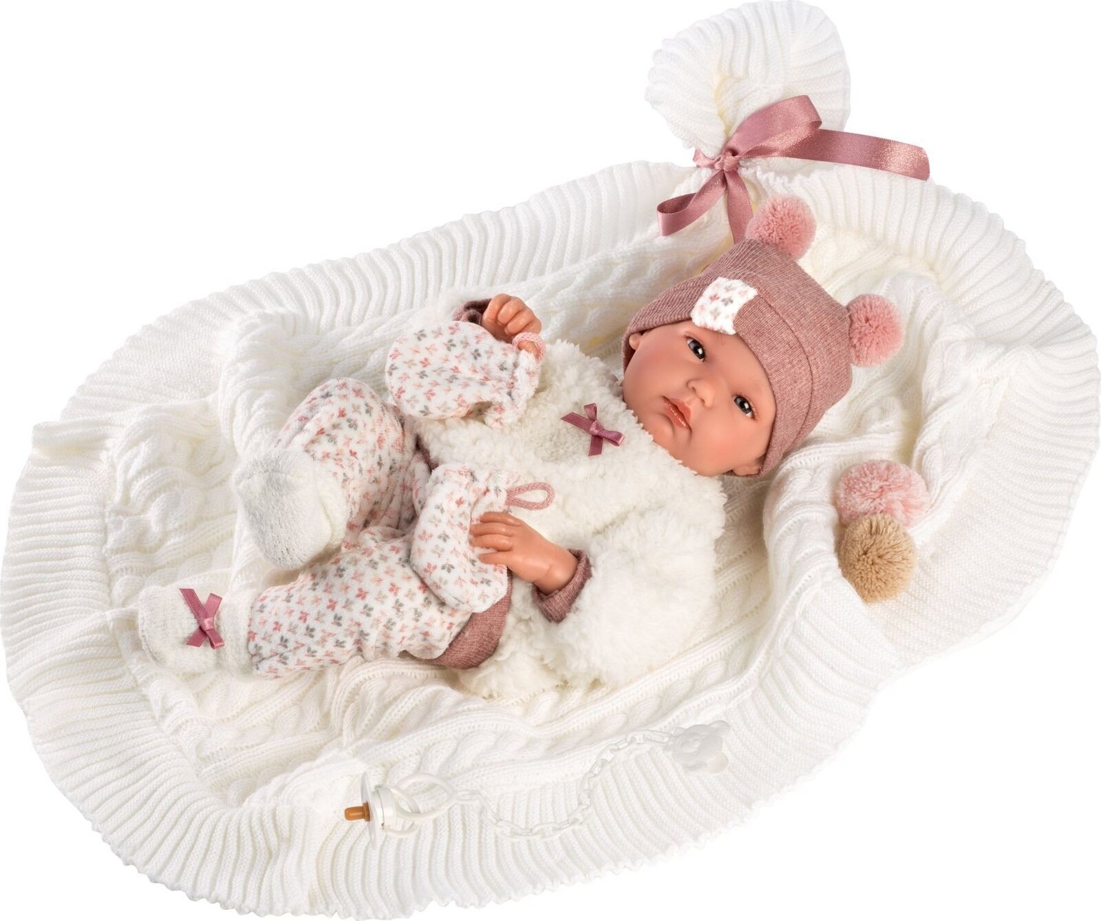 Llorens 63576 New Born Dievčatko – reálna bábika bábätko s celovinylovým telom – 35 cm