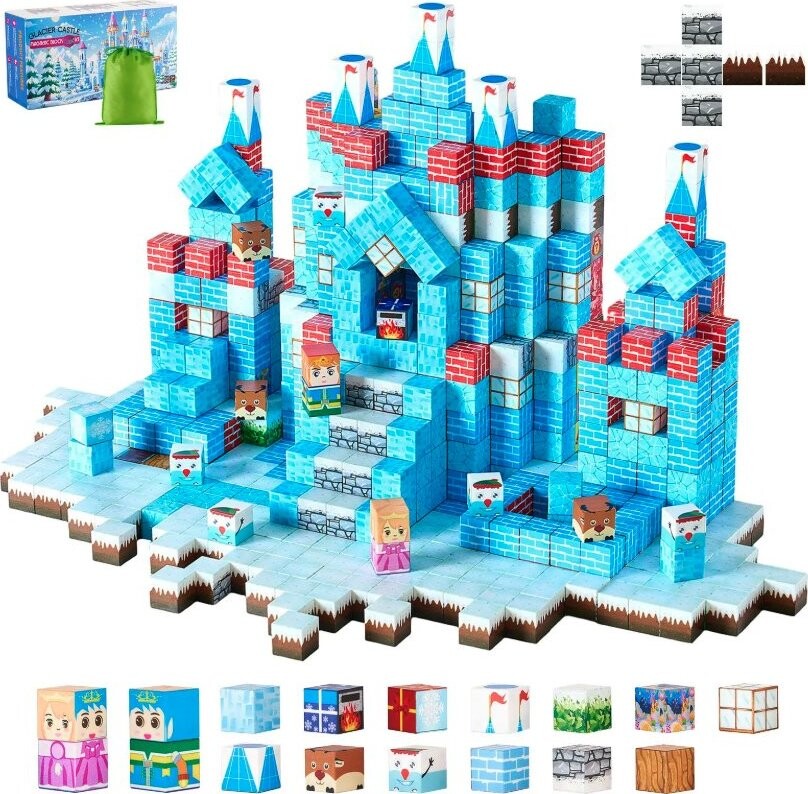 Vevor Magnetické bloky ľadovcového hradu, 150 ks