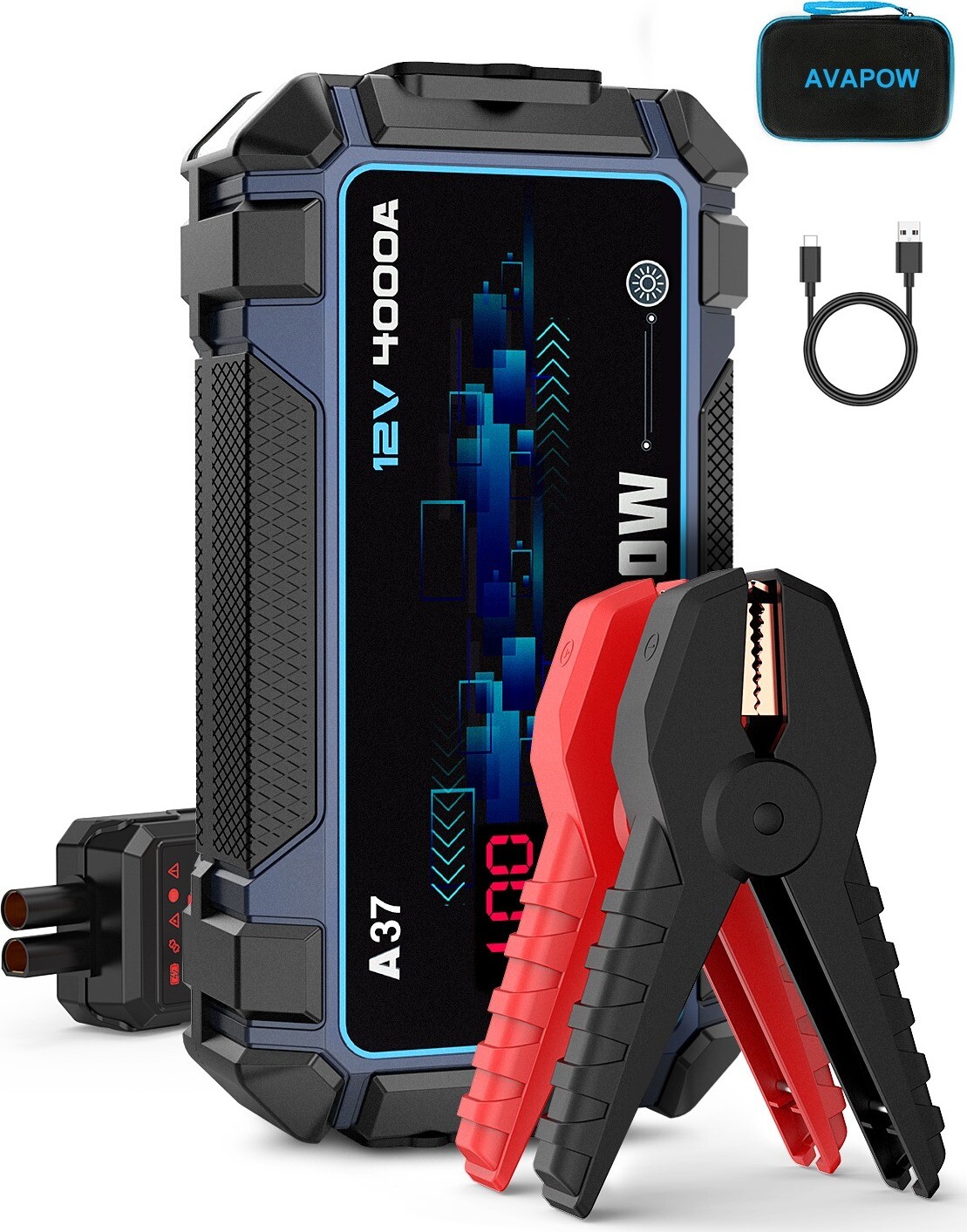 AVAPOW A37 jump štartér 4000 A 20000 mAh