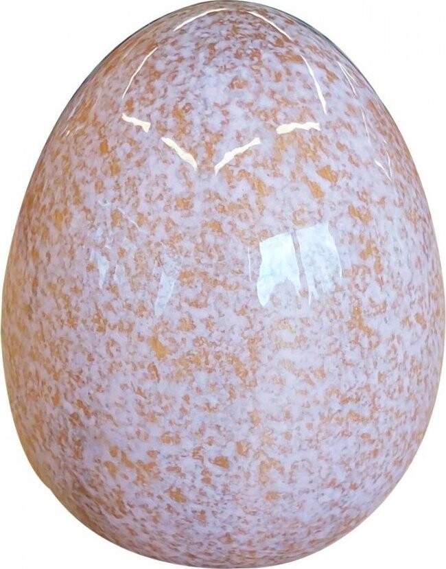 GOBA Veľkonočná dekorácia – Vajíčko keramické, ružové, 9 × 7 cm
