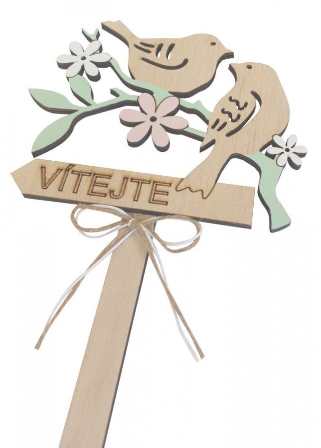 GOBA Veľkonočná dekorácia zapichovacia – Vitajte vtáčiky