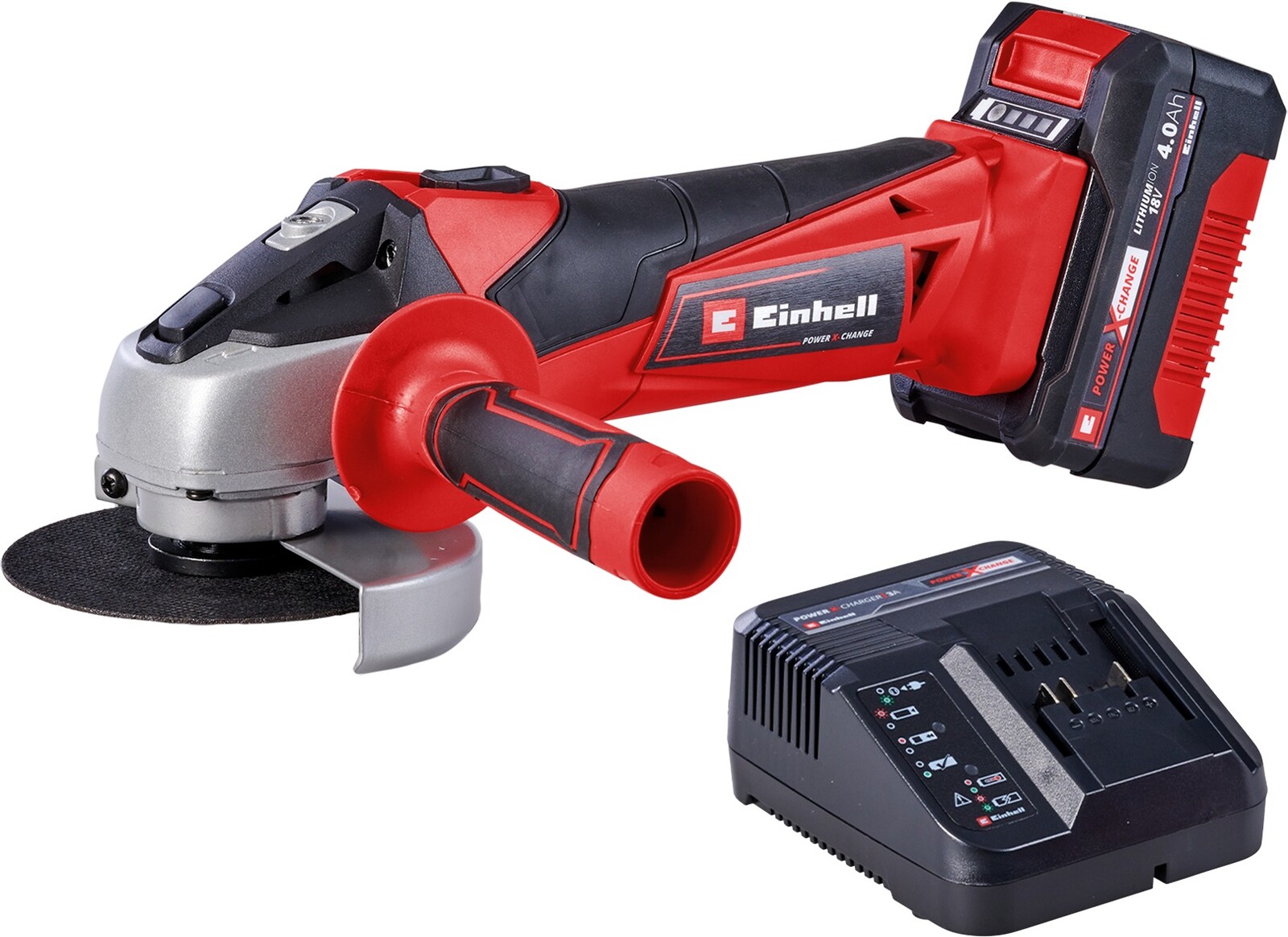 EINHELL Úhlová bruska AKU TC-AG 18/115 Li (1 × 4,0 Ah), 4431133