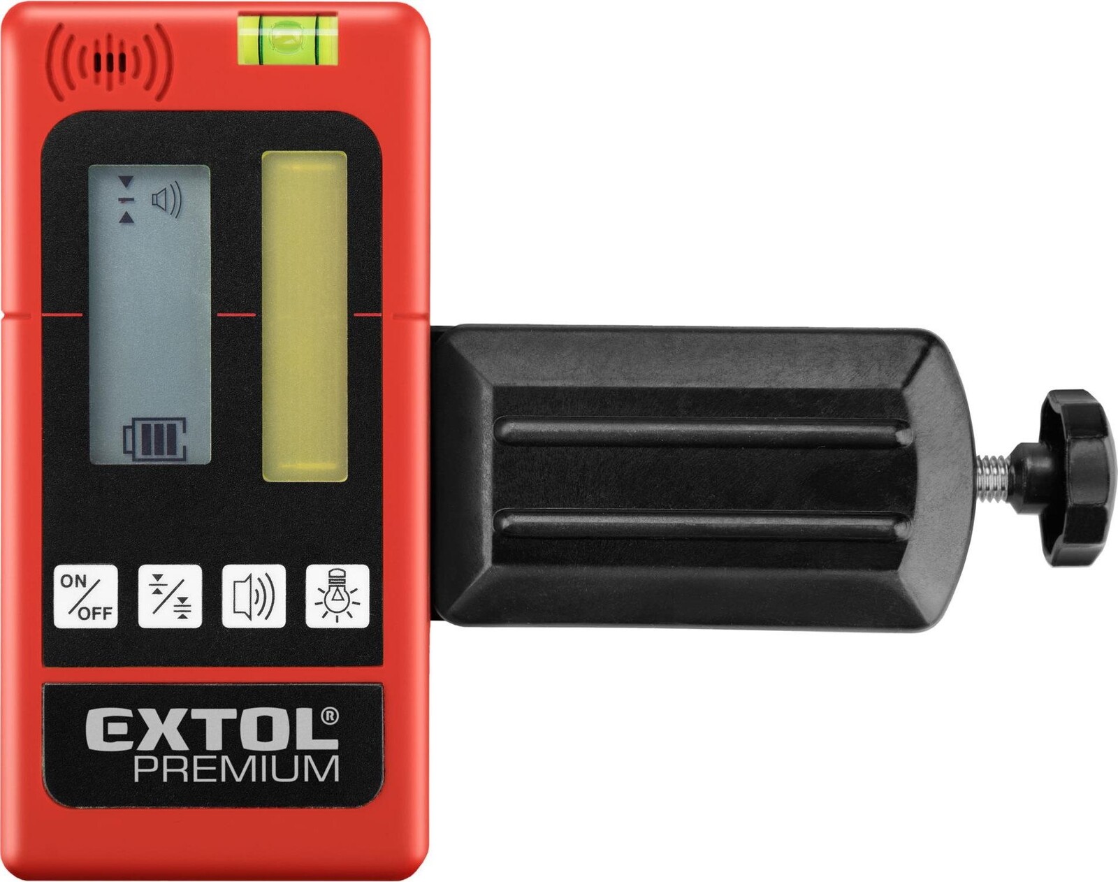 EXTOL PREMIUM prijímač-detektor laser. lúča, červeného i zeleného, 8823390