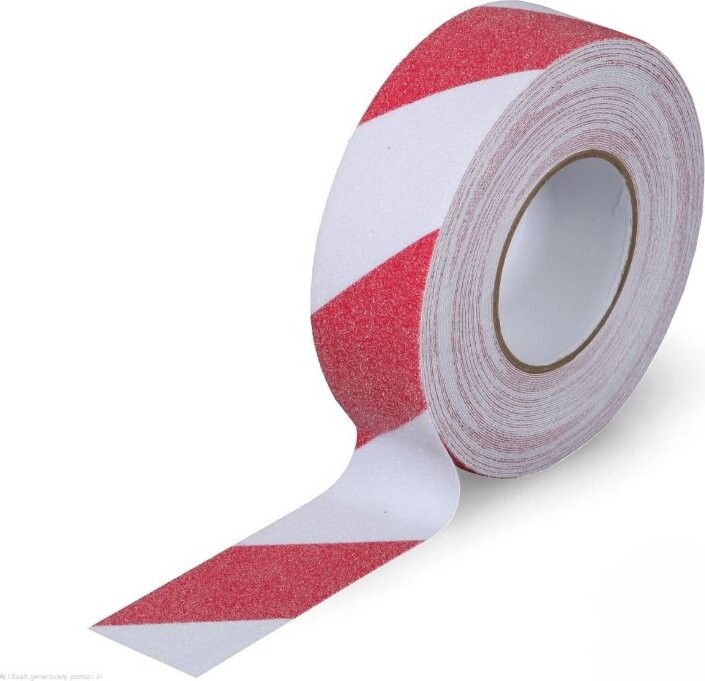 PREXIM protiskluzová varovná páska červeno-bílá