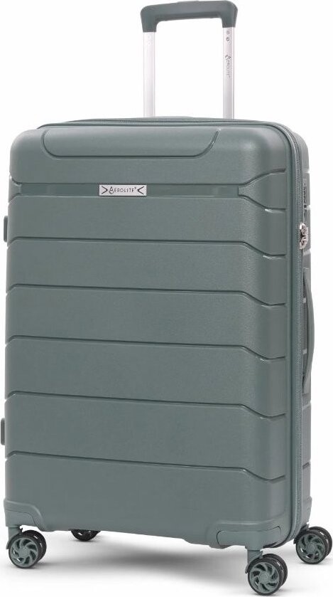 AEROLITE Plastový kufr T-155 M, zelený