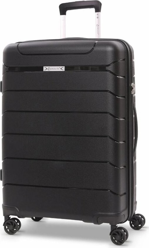 AEROLITE Plastový kufr T-155 M, černý