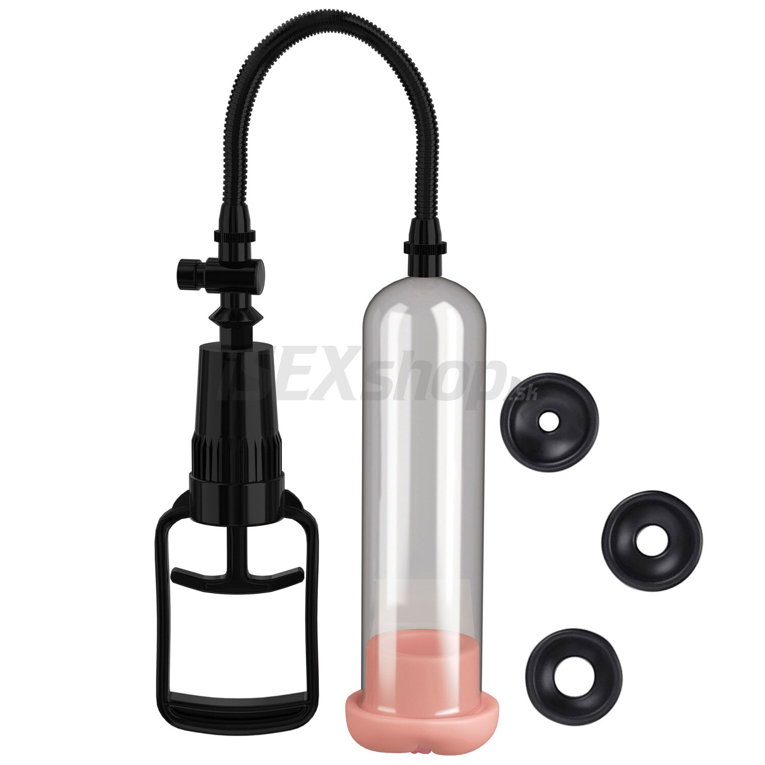 Lonely Penis Pump - súprava s pumpou na penis (3 dielna)