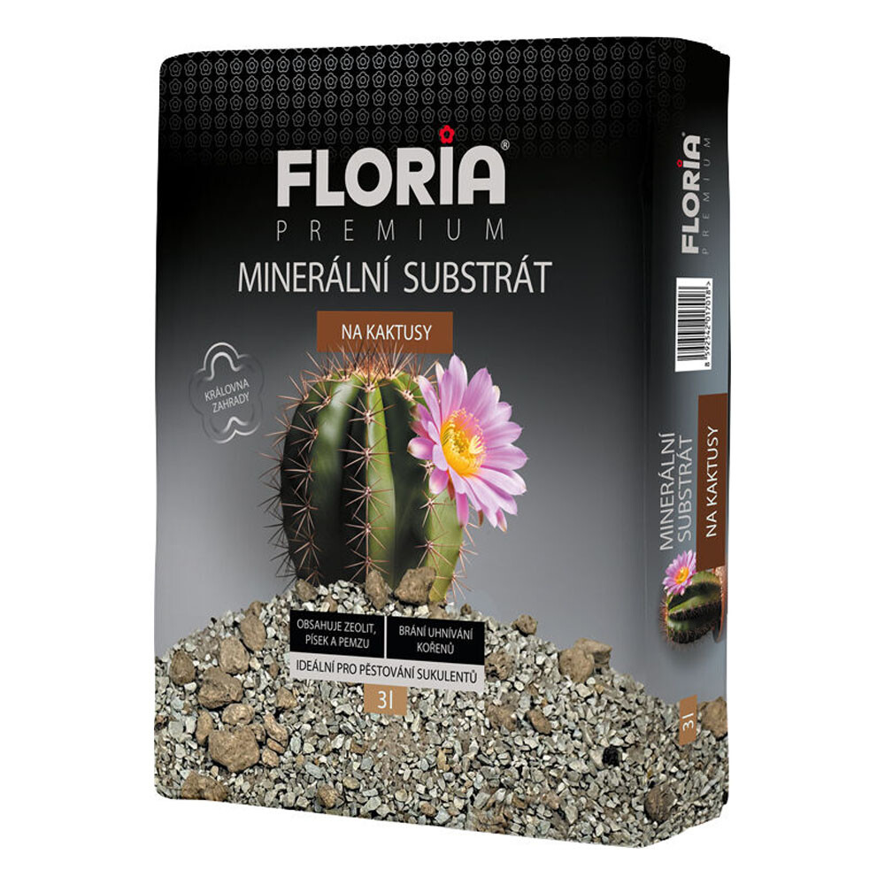 AGRO FLORIA PREMIUM Minerálny substrát na kaktusy 3 l