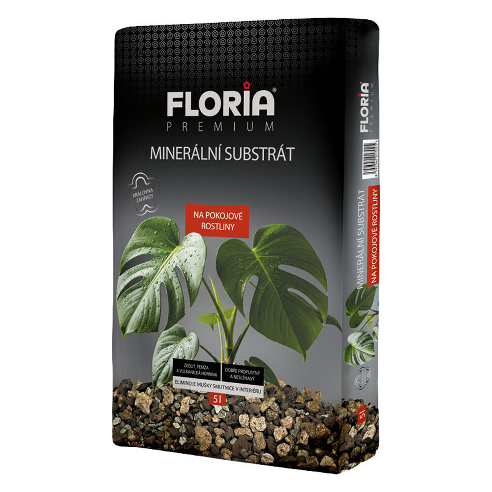 AGRO FLORIA PREMIUM Minerálny substrát na izbové rastliny 5 l