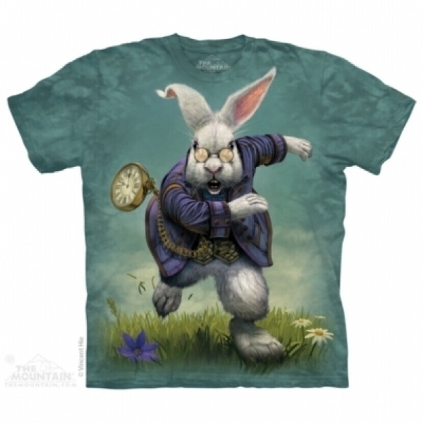 Tričko unisex The Mountain White Rabbit (králik) - modré, S