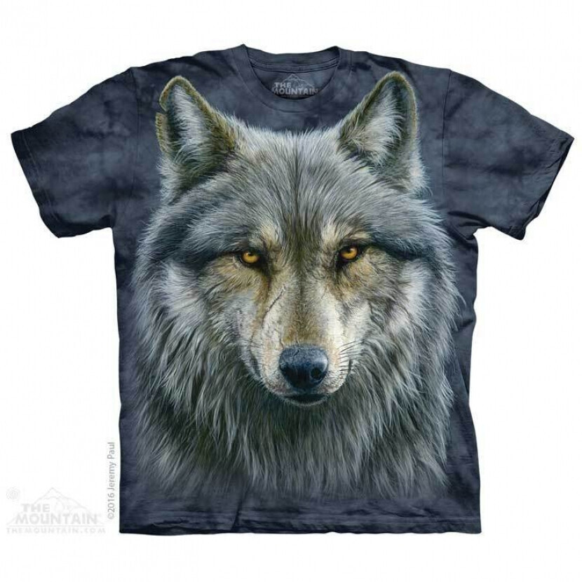 Tričko unisex The Mountain Warrior Wolf (vlk) - modré, S