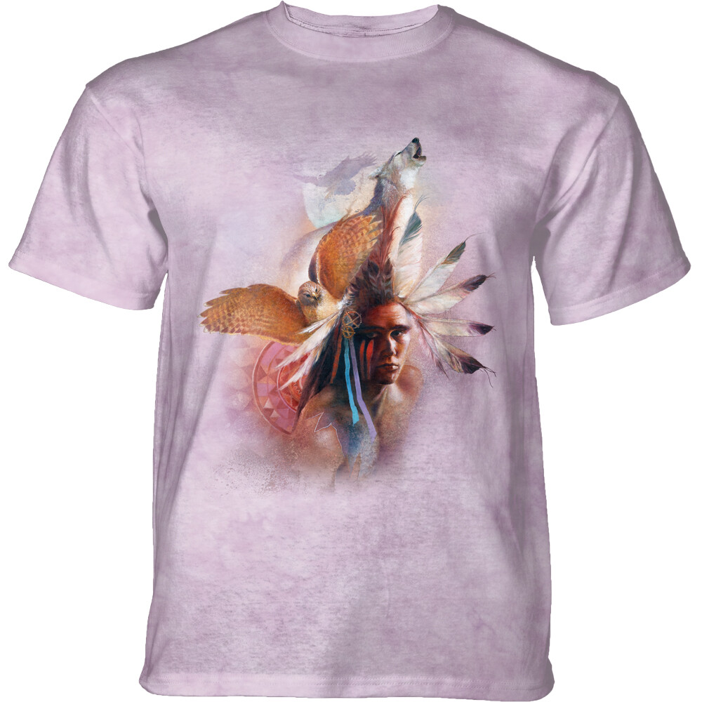 Tričko unisex Mountain Vision Quest (vlk) - ružové, XXL