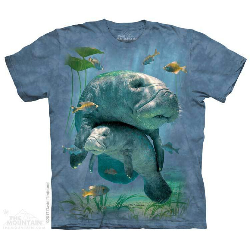 Tričko unisex The Mountain Manatees Collage (kapustňáci) - modré, XXL