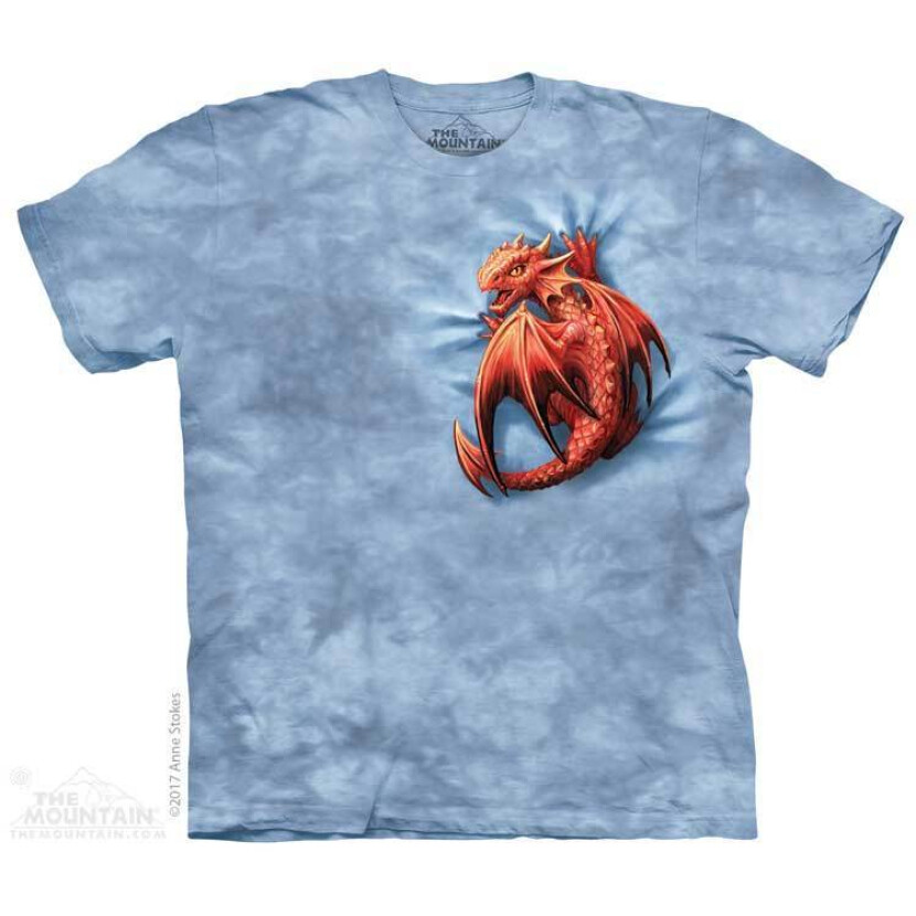 Tričko unisex The Mountain Wyrmling Dragon (drak) - svetlo modré, S