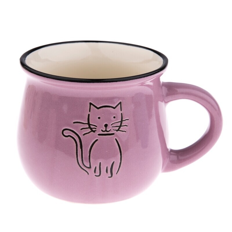 Mačacia mama Espresso hrnček buclák s mačkou - 3 farby Farba: Fialová