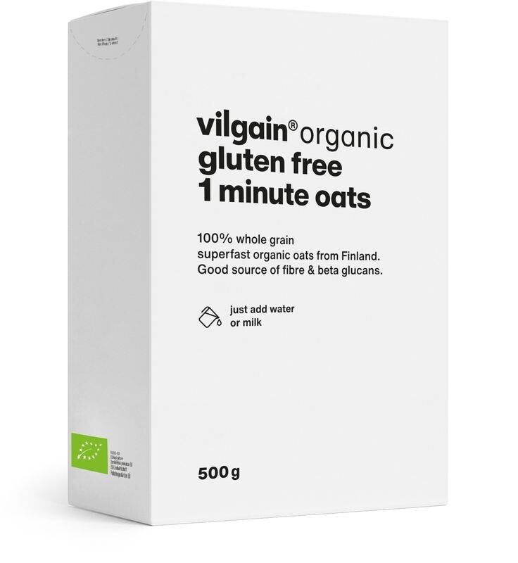 Vilgain Bezlepkové minútové ovsené vločky BIO – 500 g