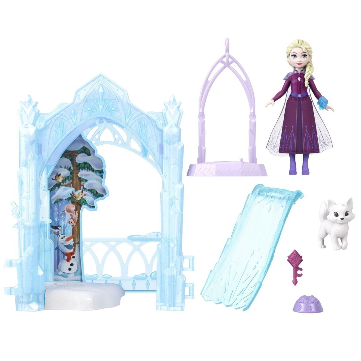 Mattel Frozen Malá bábika Elsa a jej ľadová skrýša Herný set