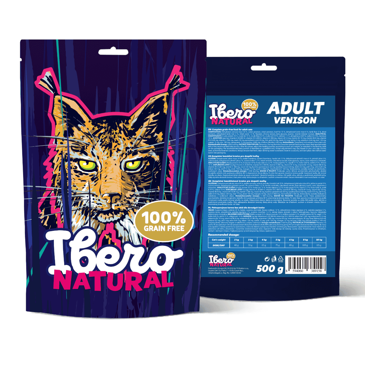 Vzorka - Ibero Grain-free Cat Adult Venison - 500g