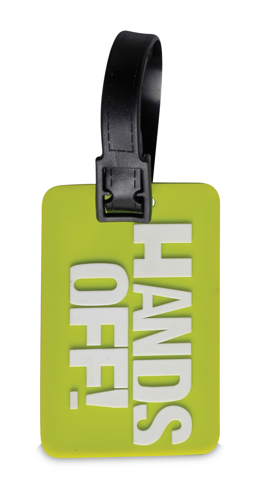 WORLDPACK menovky na batožinu HANDS OFF! 2 ks - zelené silikónové visačky 7,5 x 5 cm
