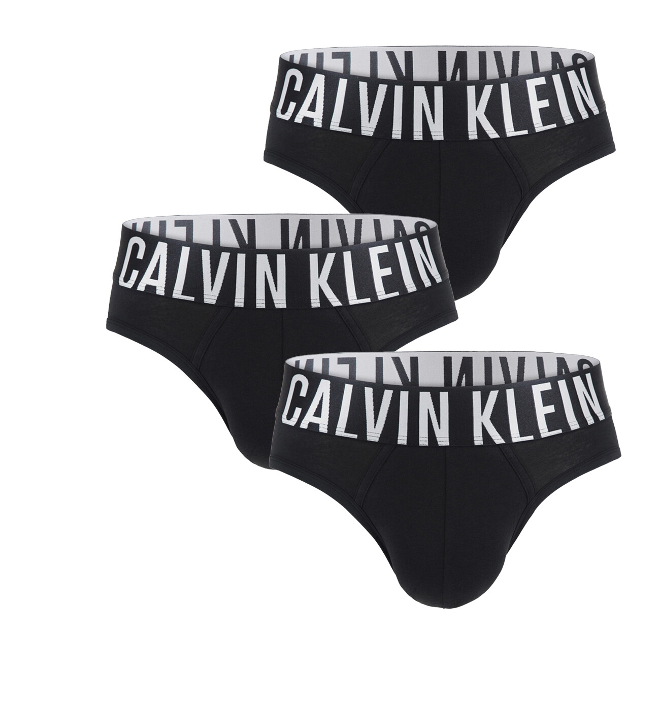 CALVIN KLEIN - slipy 3PACK Intense power cotton signature black